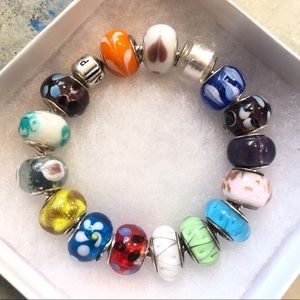 Authentic Pandora Bracelet Jewelry with 16 Charms